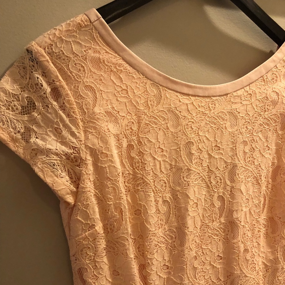 H&M Conscious Collection Pink/Peach lace dress 10